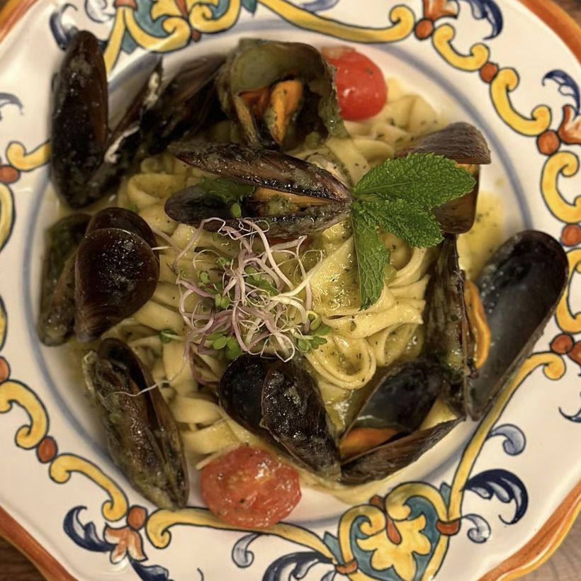 Tagliatelle mit Miesmuscheln und Kräutern